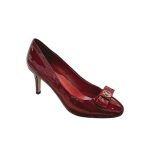 Louis Vuitton Patent Leather Pumps Dark Red - Image 12