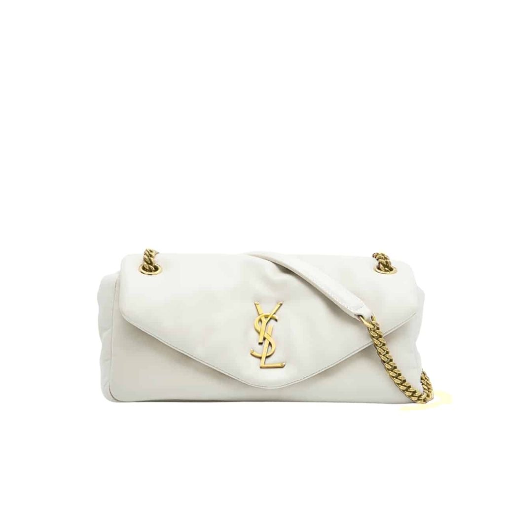 Saint Laurent Calypso Small In Plunged Blanc Vintage 27Cm 734153Aacqo9227 - Image 2