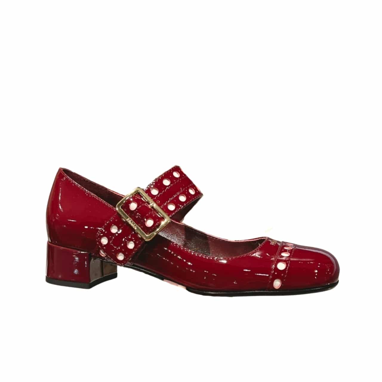 TBNB-3-15-2.jpg Prada Patent Leather Mary Jane Pumps Red - Image 1