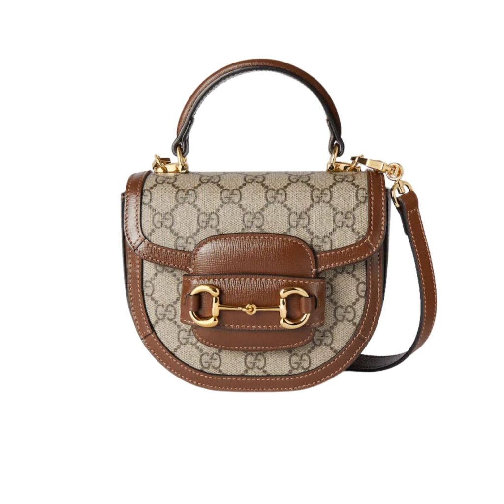 Gucci Horsebit 1955 Mini Top Handle Bag Beige And Ebony ‎14Cm 781387 92Tcg 8563 - Image 2