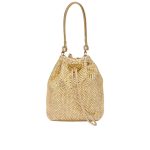 Prada Embellished Satin Pouch Platinum Color 20Cm 1Nr016 2Awl F0522