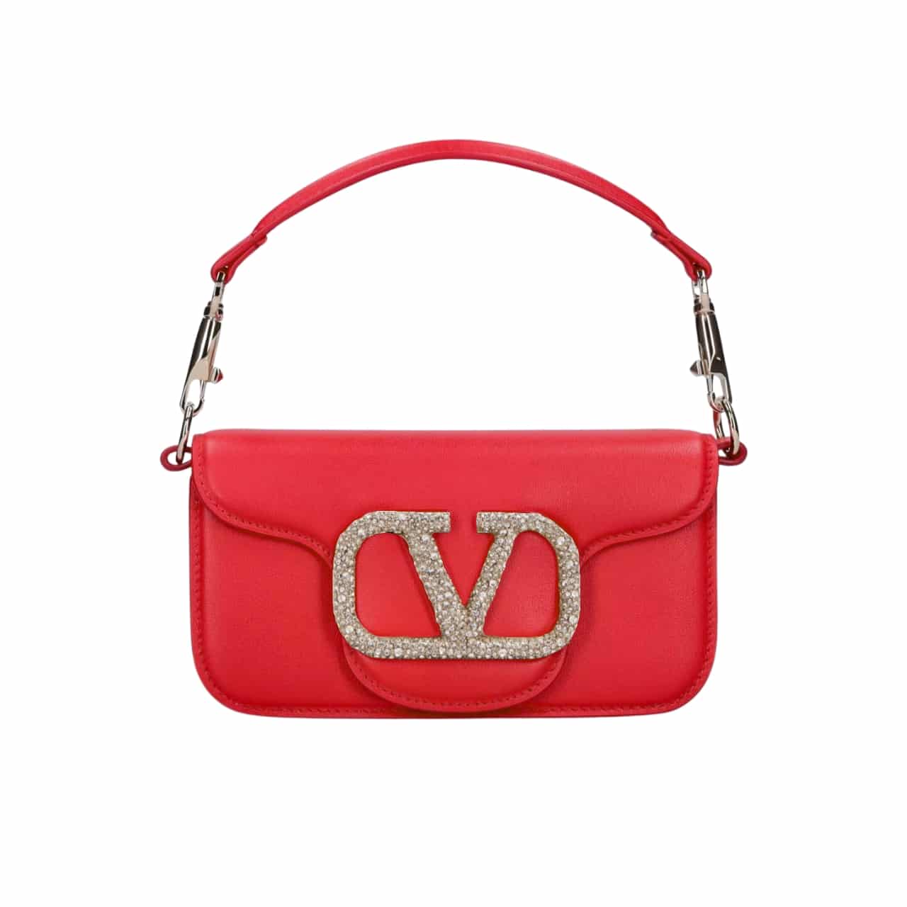 TBNB-36-1-2.jpg Valentino Locò Small Shoulder Bag In Red - Image 1