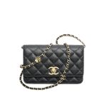 Chanel Wallet With Strap Black 19Cm Ap3580 B14320 94305