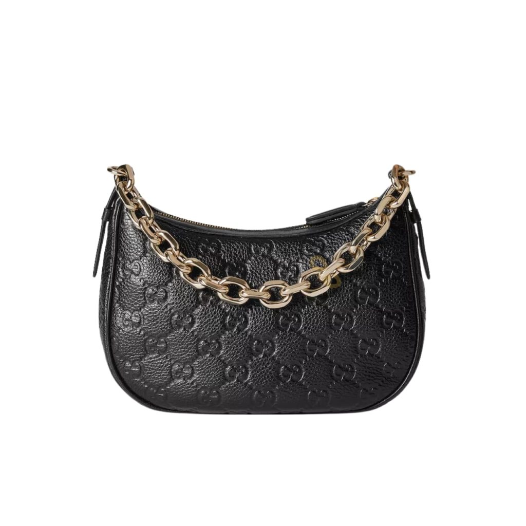 Gucci Gg Emblem Small Shoulder Bag Black 23Cm 815409 Aaeem 1000 - Image 2