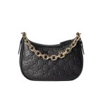 Gucci Gg Emblem Small Shoulder Bag Black 23Cm 815409 Aaeem 1000
