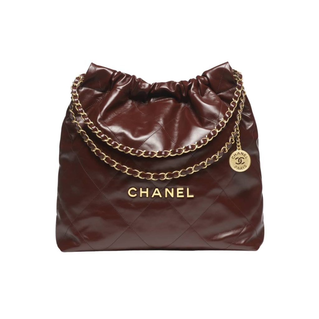 Chanel 22 Large Handbag Dark Brown 41cm - Image 2