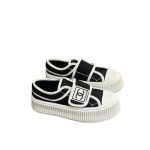 Chanel White CC Cap Toe Slipon Sneaker Black - Image 9