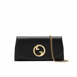 Gucci Blondie Continental Chain Wallet Black 21Cm ‎725215 Uxx0G 1000