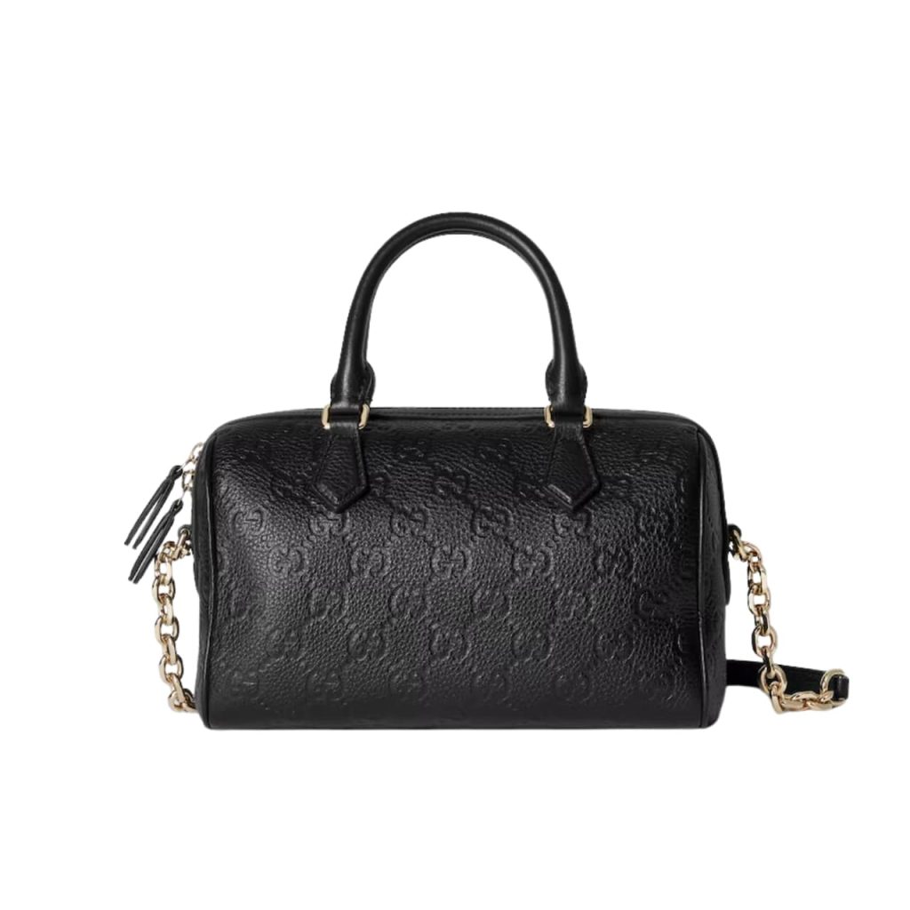 Gucci Gg Emblem Small Top Handle Bag Black 22Cm - Image 2