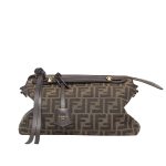 Fendi By The Way Soft Medium Brown Ff Jacquard Fabric Bag 27Cm 8Bl155Afpmf1Gl7