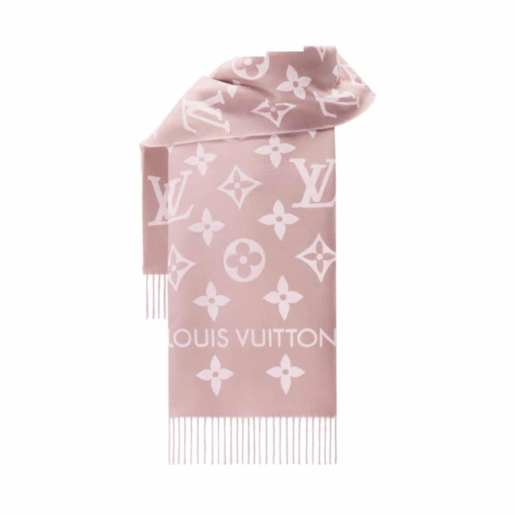 Louis Vuitton Lv Monogram Essential Scarf Pink Beige M77854 - Image 2