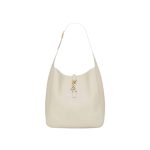 Saint Laurent Le 5 À 7 Supple Large In Grained Leather White 31Cm 753837Aaauq9207