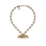 Gucci Bee Necklace With Crystals In Gold ‎629989 J1d50 8062
