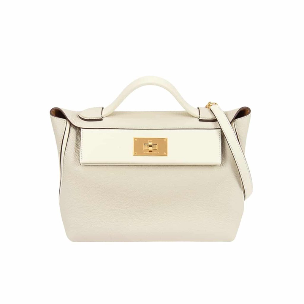 Hermès Kelly 24/24 Gold Hardware Evercolor Blanc 21Cm - Image 2