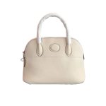 Hermes Bolide Taurillon Clemence Blanc 27Cm