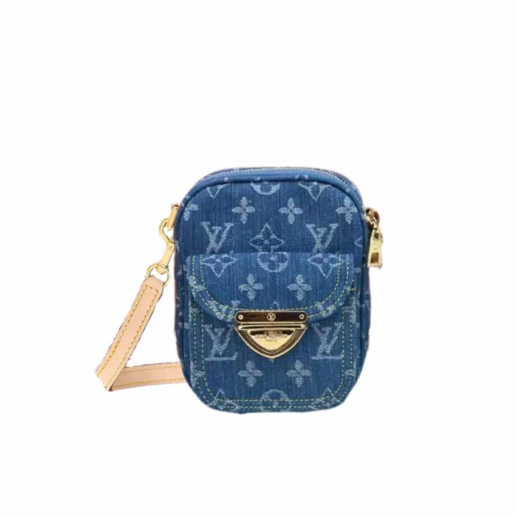 Louis Vuitton Fairfax Pochette Bag Denim Blue 17Cm M82948 - Image 2