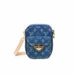 Louis Vuitton Fairfax Pochette Bag Denim Blue 17Cm M82948