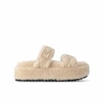 Louis Vuitton Lv Sunset Platform Comfort Mule Shearling Natural 1Actvf