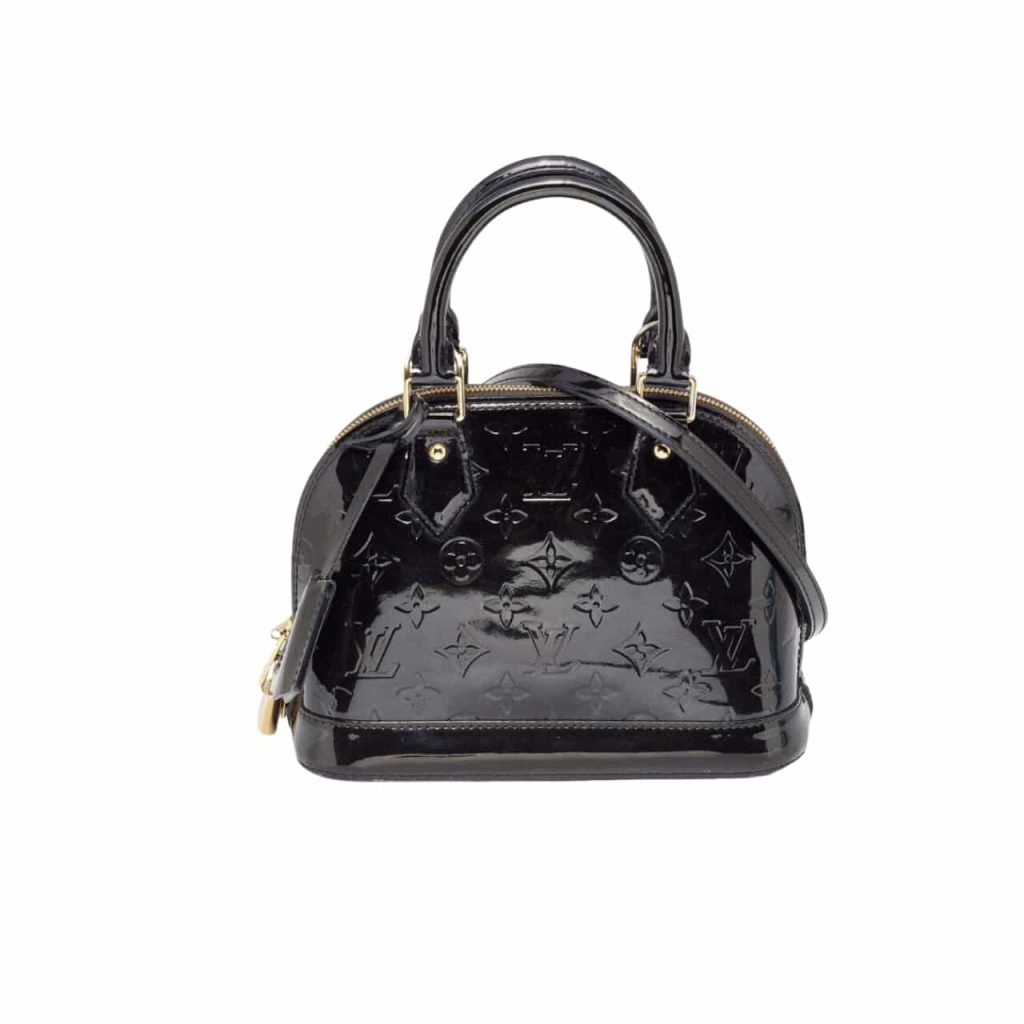 Louis Vuitton Alma BB Monogram Vernis Leather Black 25Cm - Image 2