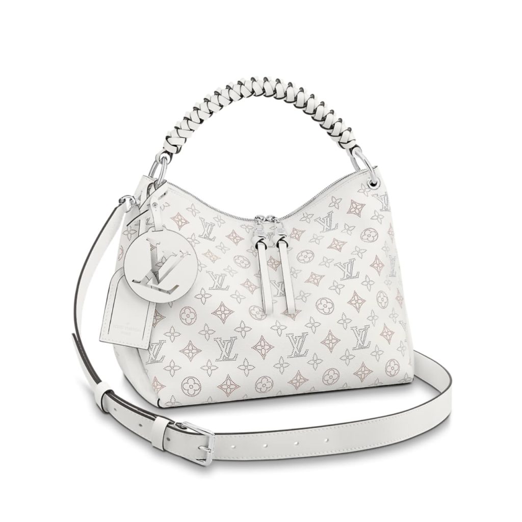 Louis Vuitton Beaubourg Hobo MM Mahina Perforated Leather Shoulder Bag White 32cm M58482 - Image 2