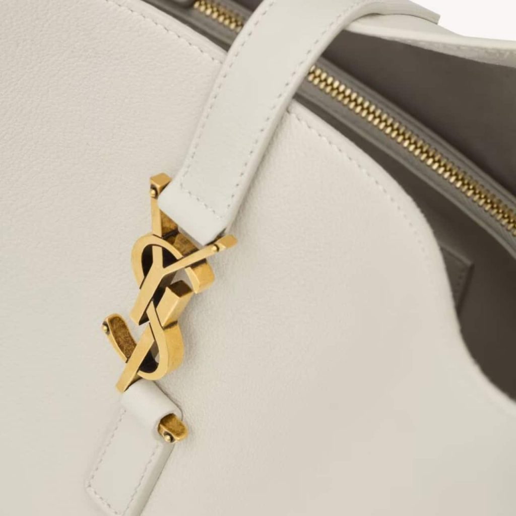 Saint Laurent Le 5 À 7 Supple Large In Grained Leather White 31Cm 753837Aaauq9207 - Image 3