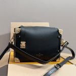 Louis Vuitton Side Trunk MM Grained Calf Leather Black 23Cm M25160 - Image 3