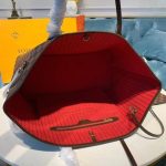 Louis Vuitton Neverfull GM Damier Ebene Canvas Tote Bag Cerise Red 39cm N40597 - Image 7