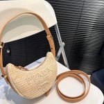 Prada Arqué Crochet Shoulder Bag Natural 22Cm 1Bc194 2M2T F0018 V Ouo - Image 3