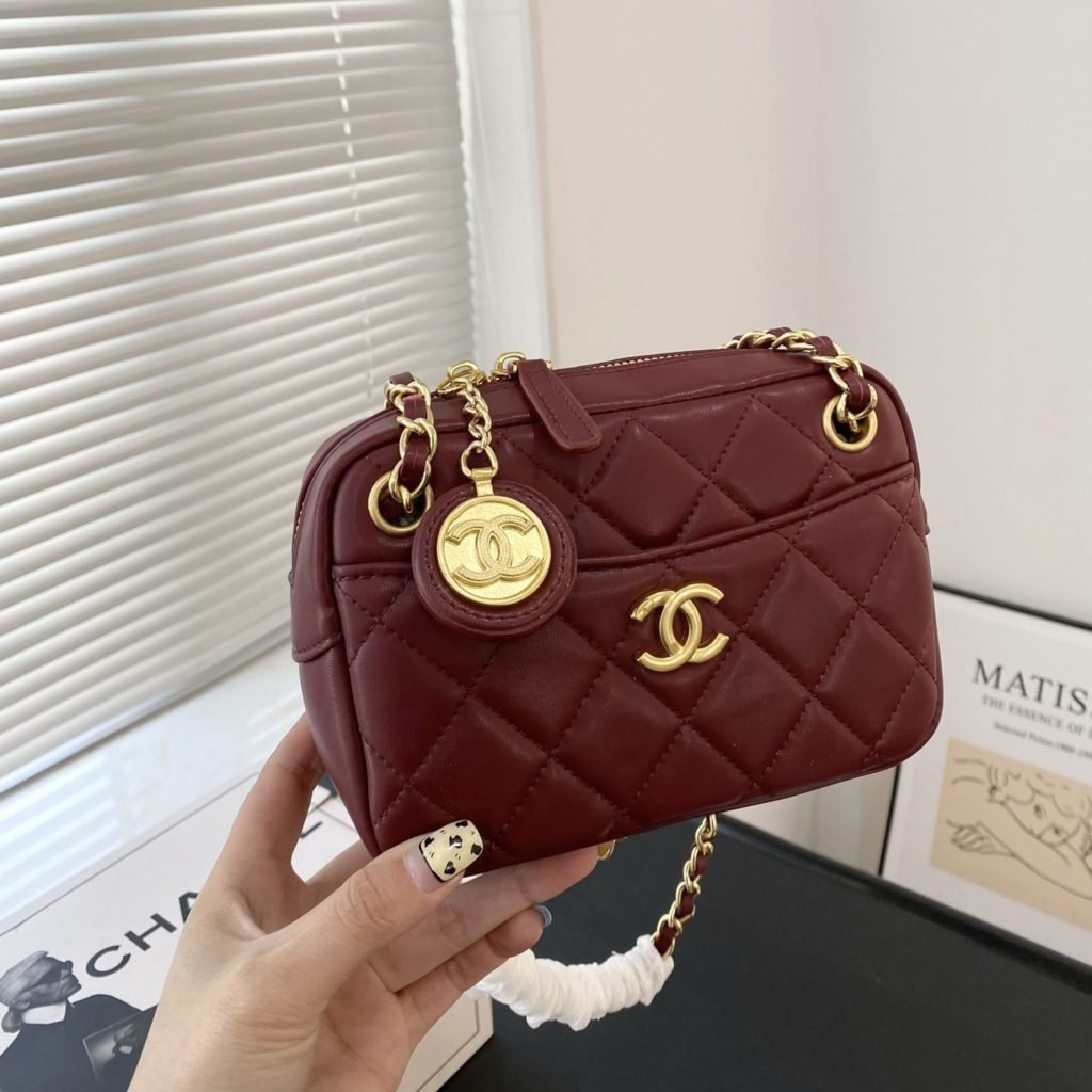 Chanel Mini Camera Case Burgundy 18Cm As5190 B18306 Nzv44 - Image 3
