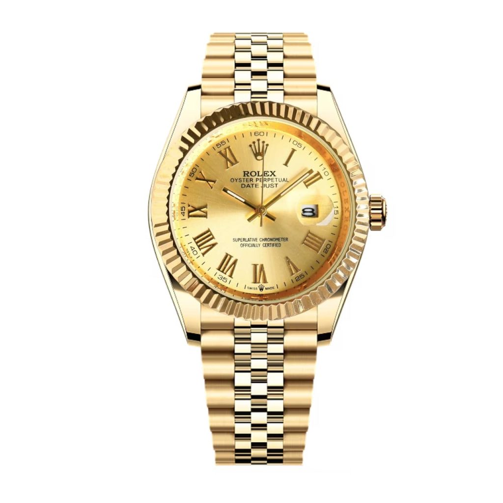 Rolex Datejust Roman Numeral Dial Gold In Yellow 41mm - Image 2