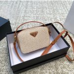 Prada Crochet And Leathe Pouch Bag Natural 18Cm 1Nr025 2Cyc F0018 - Image 3