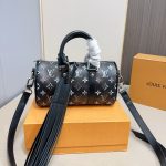 Louis Vuitton Keepall Bandoulière 25 Monogram Brushed Black 25Cm M11595 - Image 3