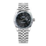 Rolex Datejust Roman Numeral Oystersteel And White Gold In Black 41mm