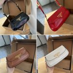 Prada Patent Leather Shoulder Bag In Cherry Black 25Cm 1Bd355 069 F03Kj V Hto - Image 4