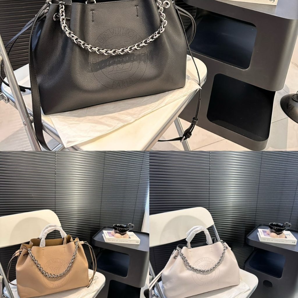 Louis Vuitton Bella Tote Bag Mahina Perforated In Beige 32Cm M11733 - Image 4