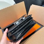 Hermès Mini Constance 19 Shiny Alligator Palladium Hardware Black 19Cm - Image 5