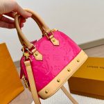 Louis Vuitton Nano Alma Monogram Vernis Neon Pink 18Cm M90611 - Image 4