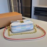 Louis Vuitton Pochette Métis East West Damier Canvas Light Blue 21cm - Image 4