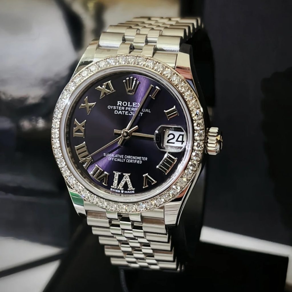 Rolex Datejust 36 Aubergine Diamond Dial Oyster Watch In Purple 126284rbr - Image 3