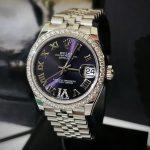 Rolex Datejust 36 Aubergine Diamond Dial Oyster Watch In Purple 126284rbr - Image 3