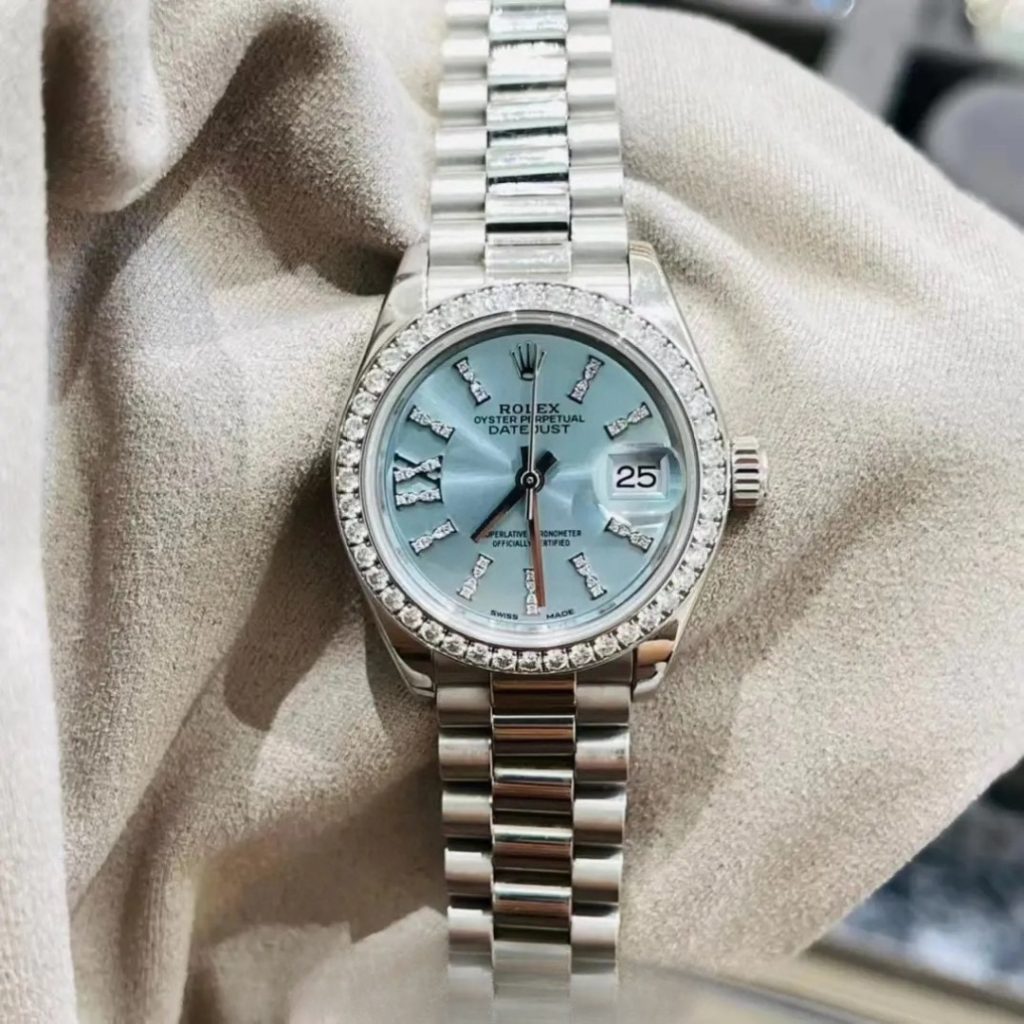 Rolex Lady Datejust 28 Ice Blue Dial Platinum Diamond 28mm 279136iblsrdp - Image 4