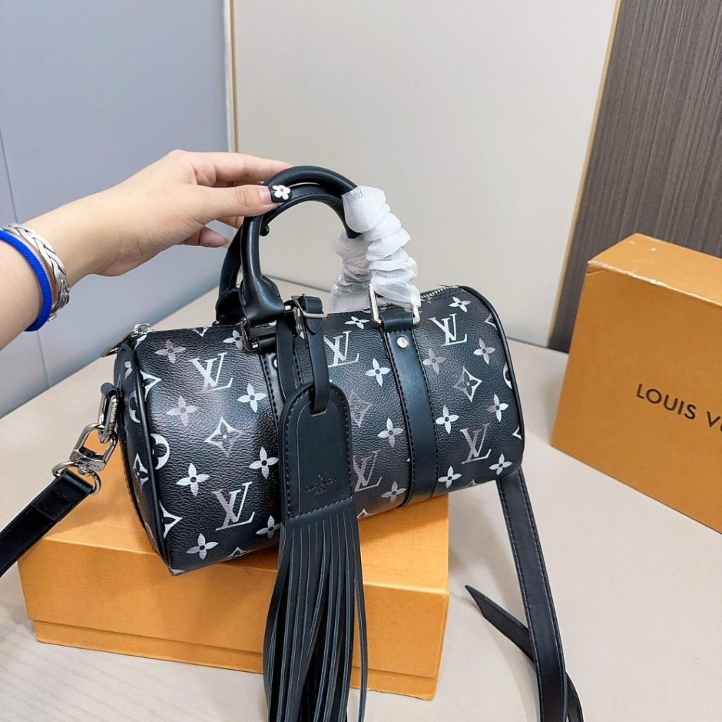 Louis Vuitton Keepall Bandoulière 25 Monogram Brushed Black 25Cm M11595 - Image 8