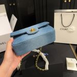 Chanel Classic Handbag Washed Denim And Gold Tone Metal Blue 19Cm A01112 B16747 Nx158 - Image 7