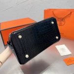 Hermes Birkin 30 Shiny Porosus Crocodile Black Noir 30Cm - Image 5