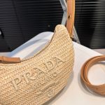 Prada Arqué Crochet Shoulder Bag Natural 22Cm 1Bc194 2M2T F0018 V Ouo - Image 8