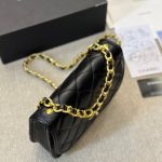 Chanel Crossbody Bag Leather And Gold Tone Metal Black 23Cm As4845 B16235 94305 - Image 7