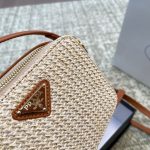 Prada Crochet And Leathe Pouch Bag Natural 18Cm 1Nr025 2Cyc F0018 - Image 8