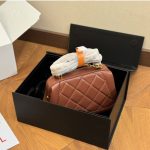 Chanel Mini Bag With Top Handle Shiny And Gold Tone Metal Brown 19Cm As4958 B16872 Ny562 - Image 7