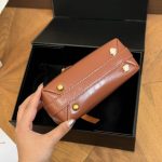 Chanel Mini Bag With Top Handle Shiny And Gold Tone Metal Brown 19Cm As4958 B16872 Ny562 - Image 8