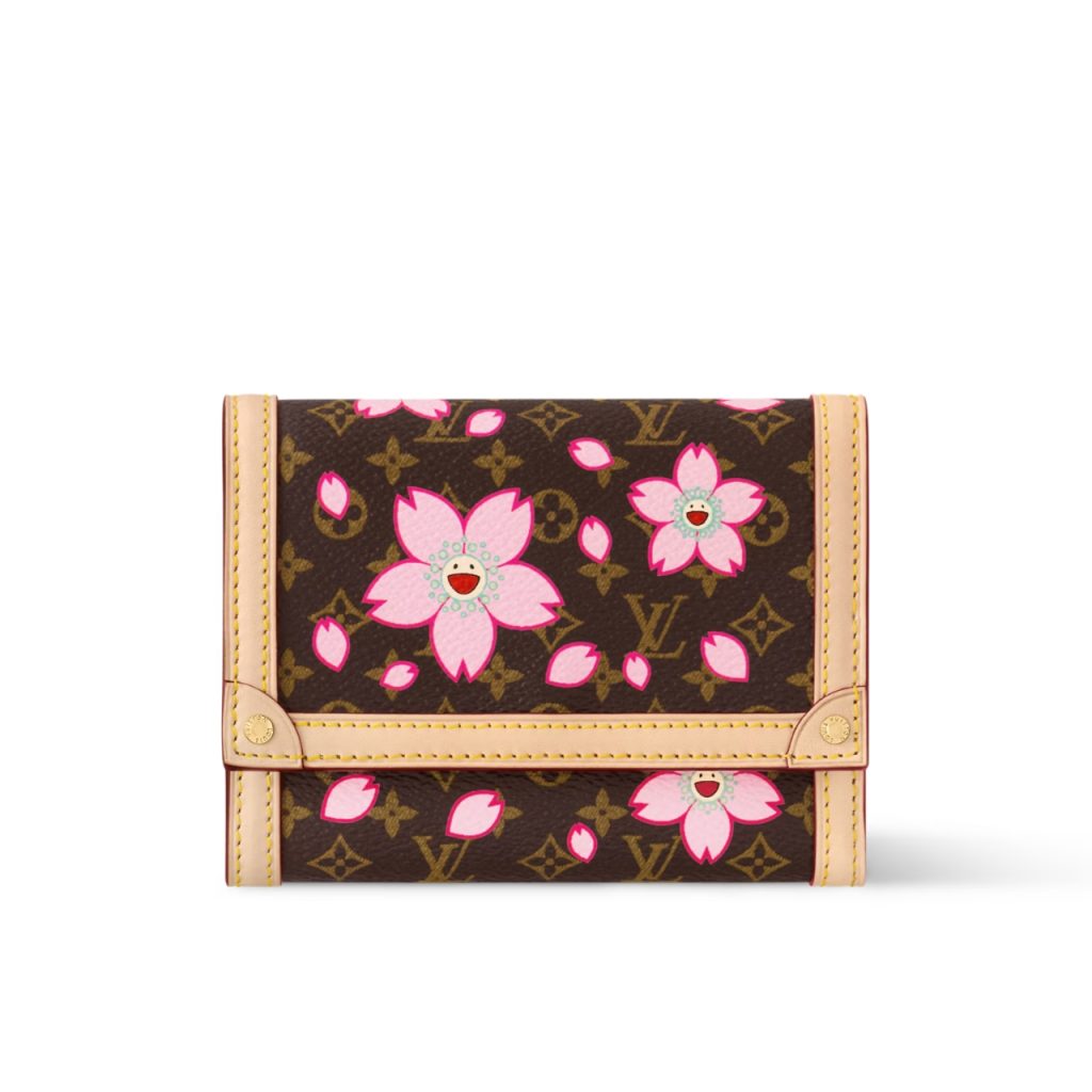 Louis Vuitton X Takashi Murakami Victorine Wallet Sakura Brown 12Cm M13427 - Image 2